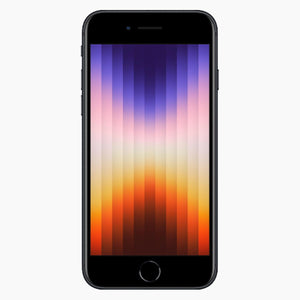 Refurbished iPhone SE 2022 128 GB zwart - voorkant