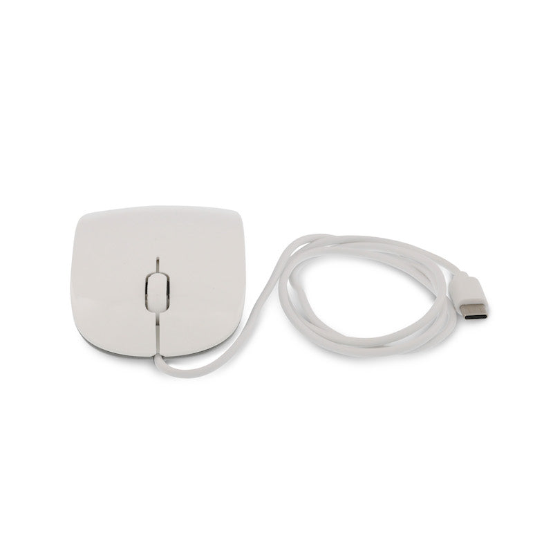 Refurbished LMP Easy Stijlvolle Kabel Muis 2in1 USB-C & USB-A - Wit